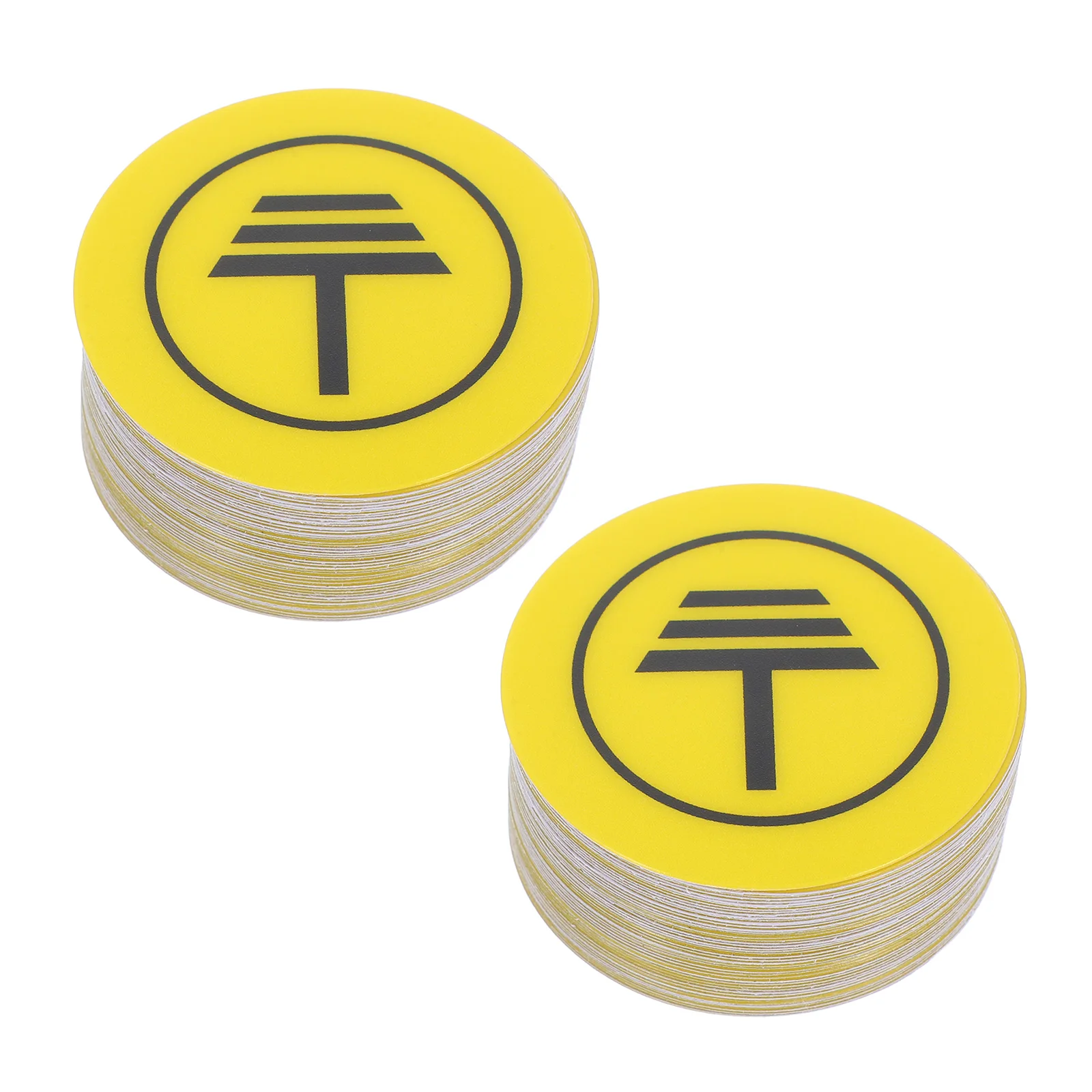 50pcs Grounding End Sign Boards Reflective Pvc Warning Stickers For Electric Panels Wire Tags Traffic