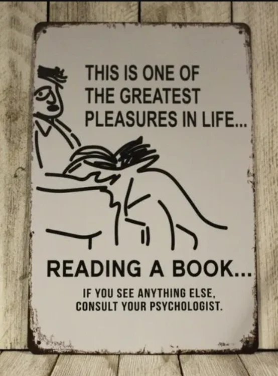 واحد من أعظم متعة في الحياة يقرأ كتاب علامة معدنية من القصدير مضحكة