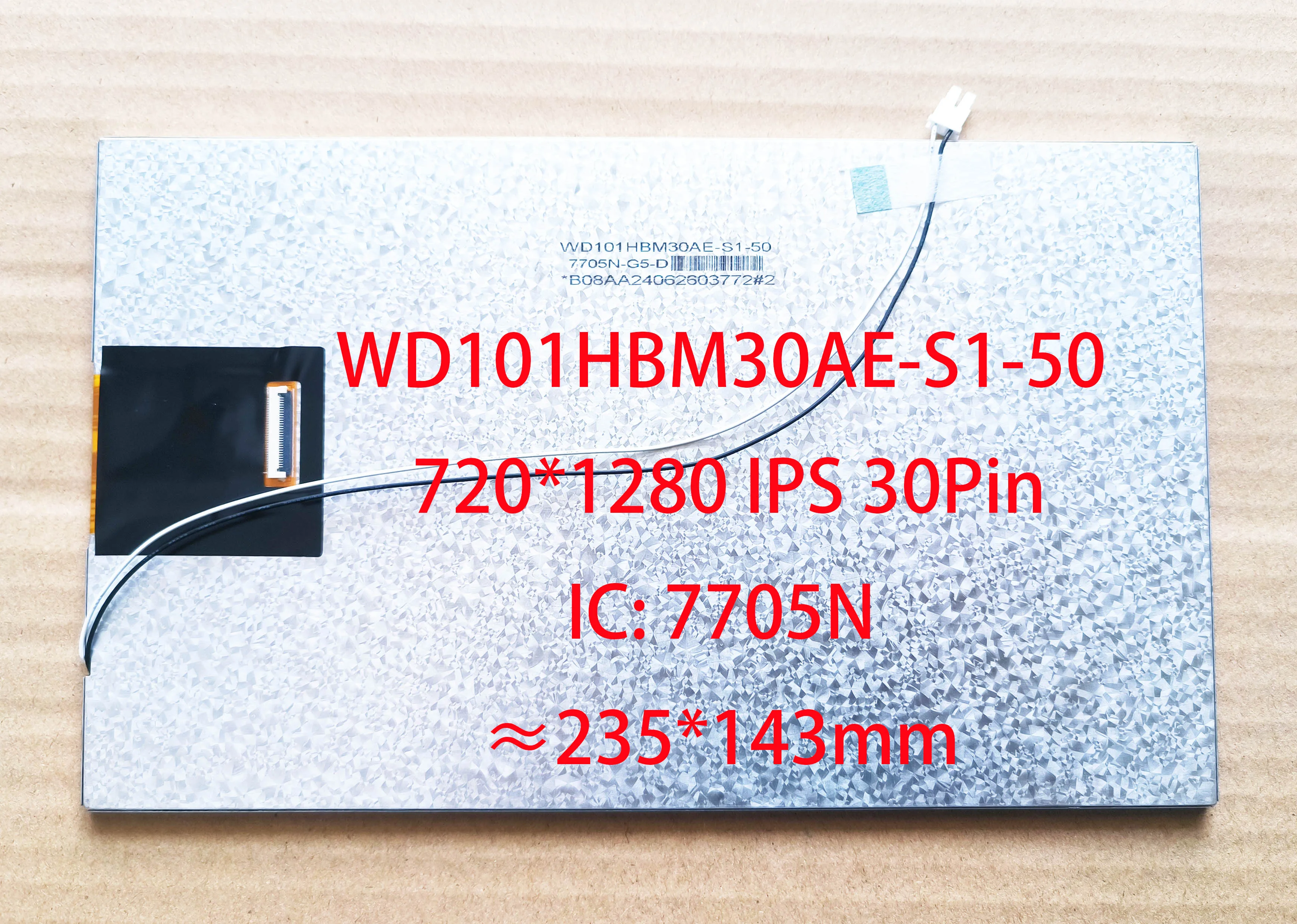 10 Inch IPS Screen LCD WD101HBM30AE-S1-50  IC-7705N 30pin ≈235*143mm 720*1280  For Radio Topway FYT