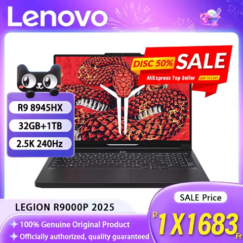 Lenovo LEGION R9000P 2025 R9 8945HX RTX 5060/RTX 5070 32GB 1TB 16inch 2.5K 240Hz Game Screen