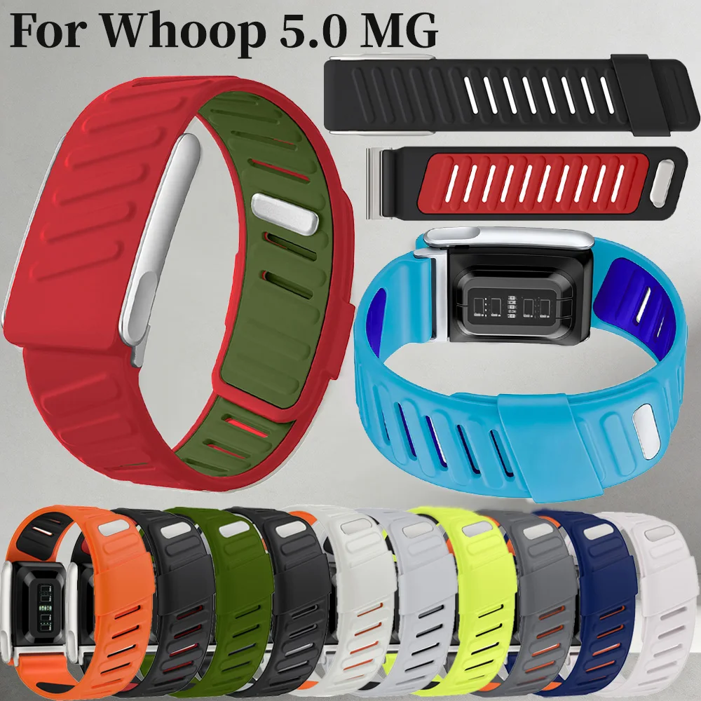 Verstellbares Weiches Silikon-Tracker-Armband für Whoop 5.0 MG, Sicherer Sport-Armband-Halt, Weiches Armband für das tägliche Training