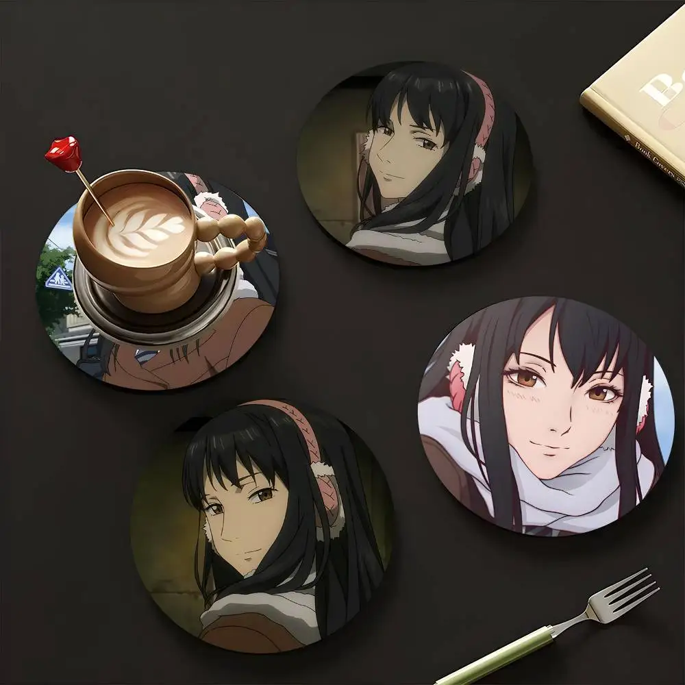 1pc Kana Kimishima Anime Characters Wooden Coaster Colour Printing Cup Mat Home Desk Decoration Gifts