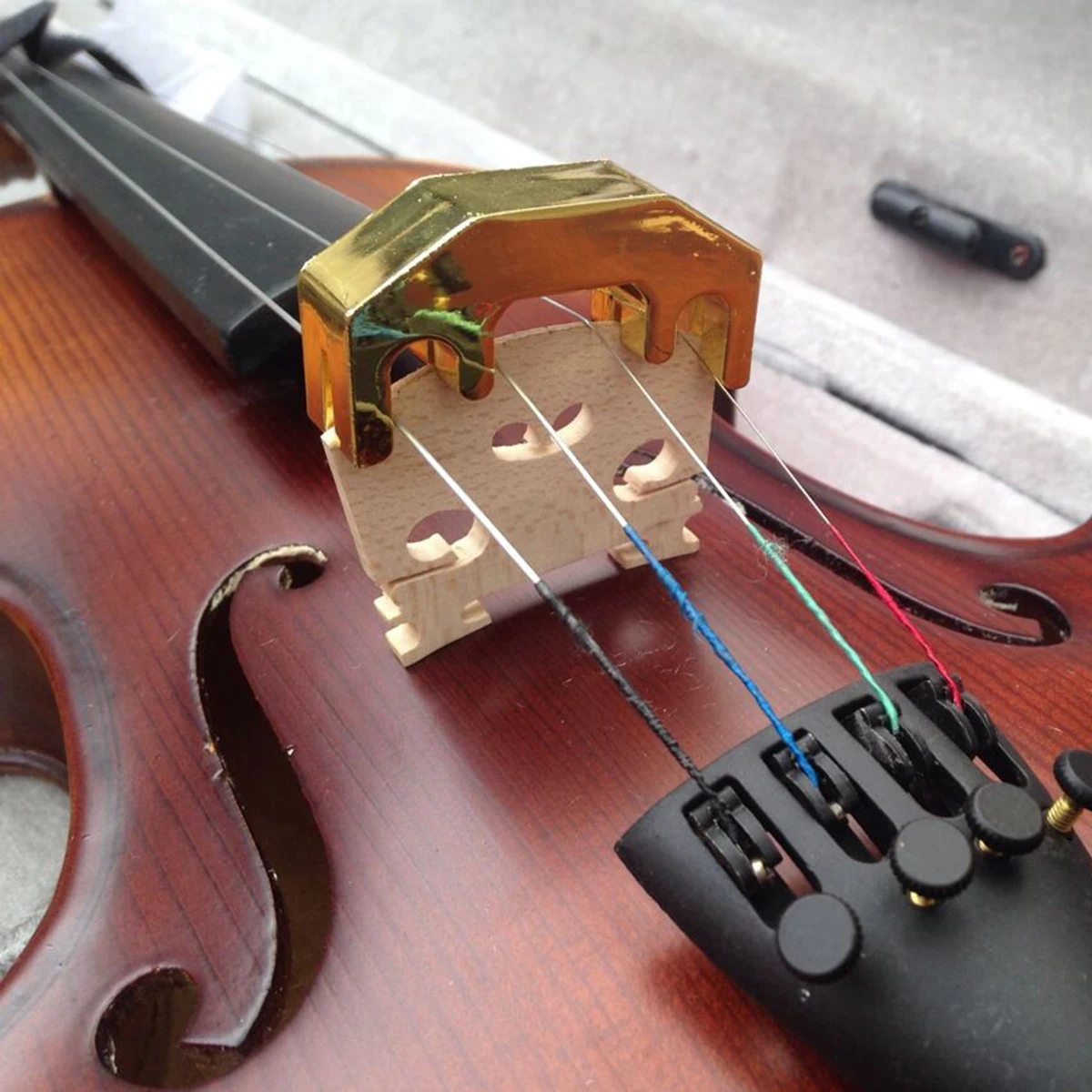 

Violin Professional Mute Claw Shaped Pratice for Golden Dedicated String Professtional Accessories Practice