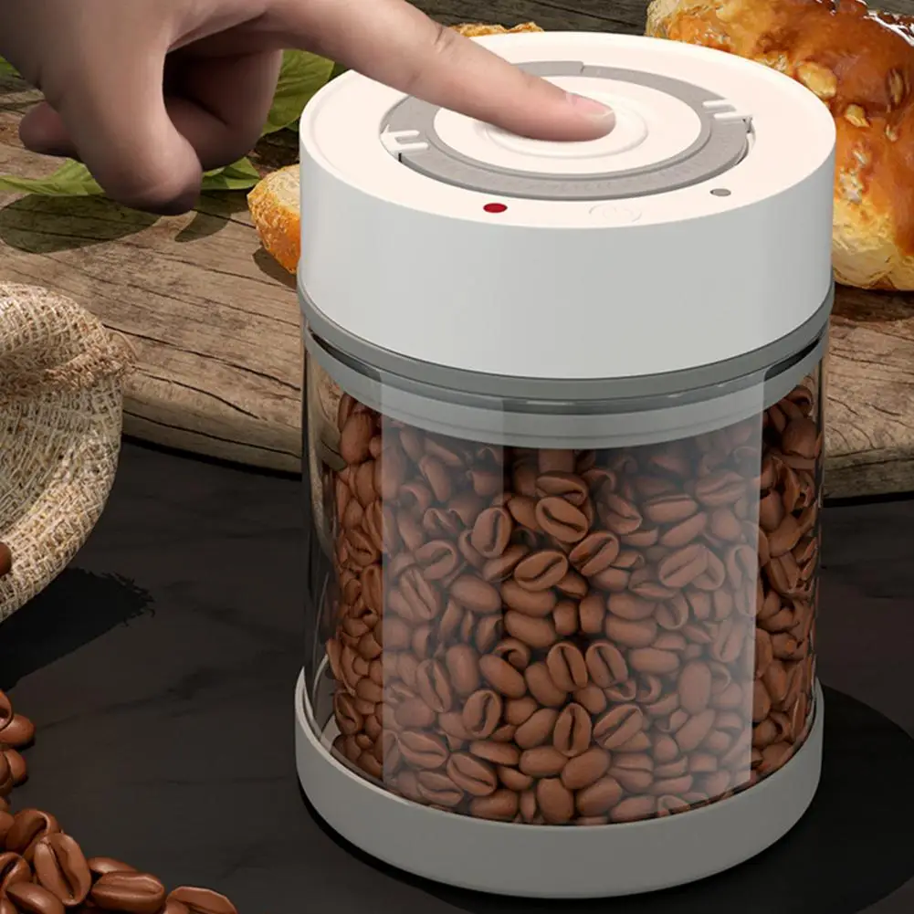 600/950ml Airtight Container  Useful Electric Vacuum Coffee Beans Tea Airtight Jar  Food Grade Airtight Canister