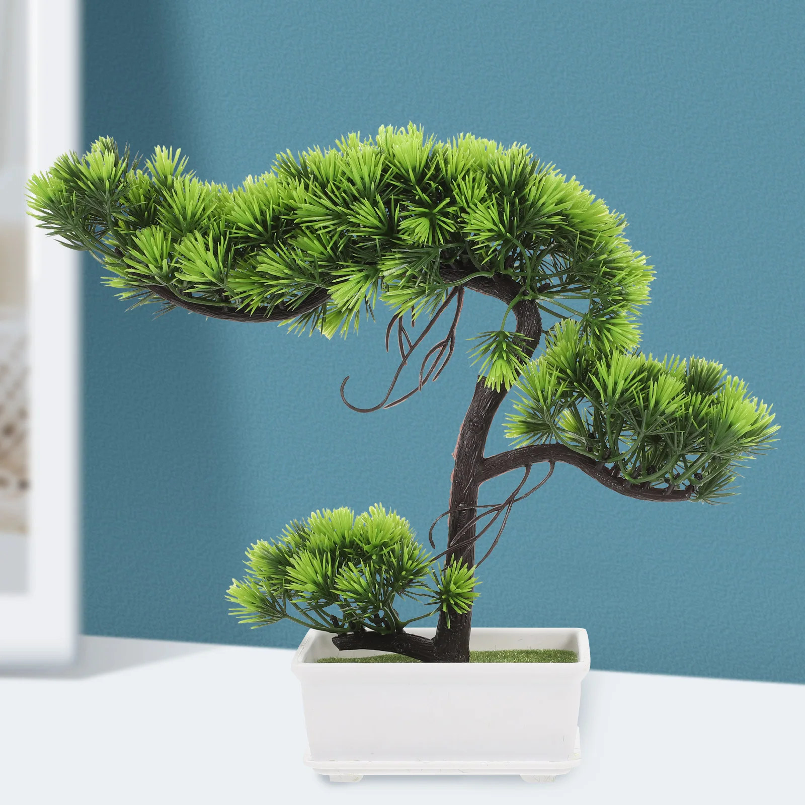 

Plastic Simulated Pine Tree Plant Decor Artificial Faux Plants Home Desk Office Fresh Elegant Atmosphere Sweet Style
