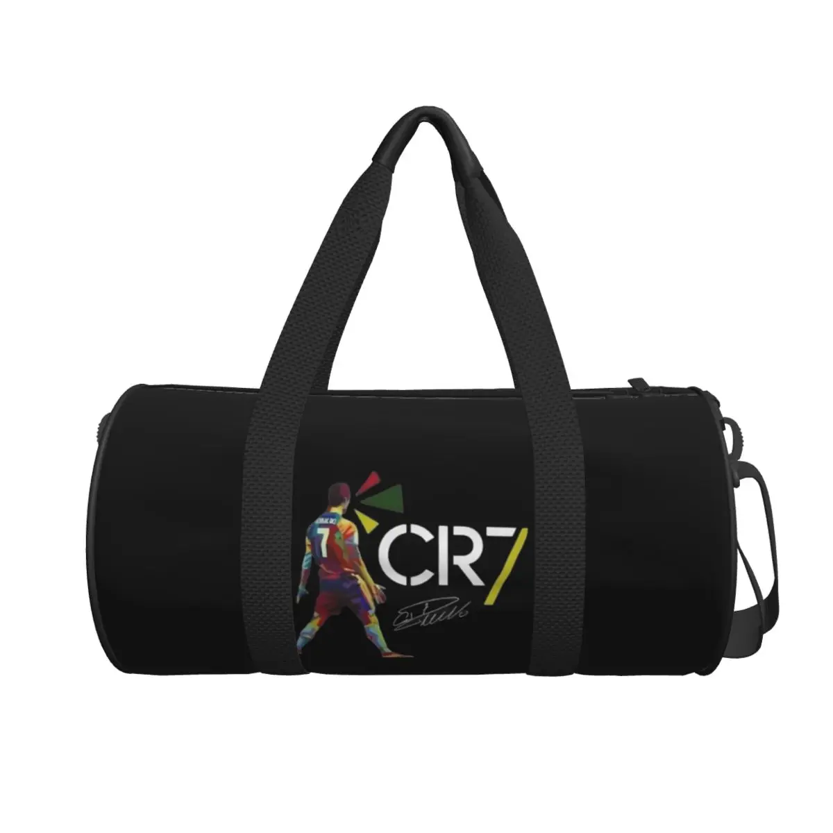 CR7 Cristiano Ronaldo Borsone da viaggio rotondo di grande capacità Tote di grande capacità Weekender Gym Sport Holdall