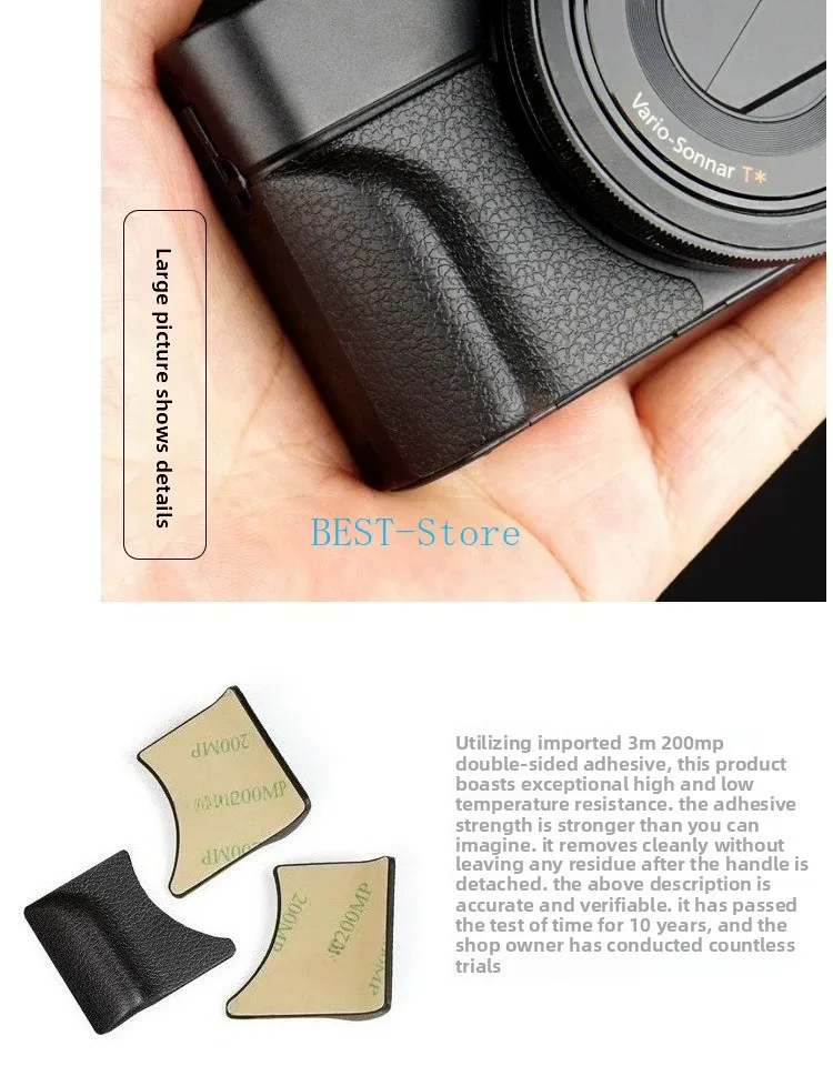 New for SONY DSC-RX100 RX100II RX100III M4 M5 M6 M7 RX100VII Front Main Hand Grip Leather Rubber Cover + Tape Repair Accessories