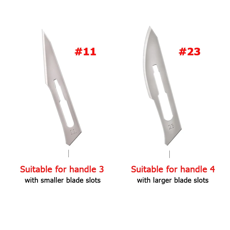 11# 23# Carbon Steel Carving Metal Scalpel Blades Handle Scalpel DIY Cutting Repair Animal Surgical Knife Tool Kits Box Non Slip