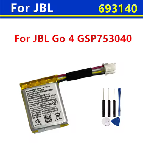 693140 New Replacement Battery For JBL GO 4 GO4 Bluetooth Speaker Battery GSP753040 850mAh battery 693140 G4 + Free Tools