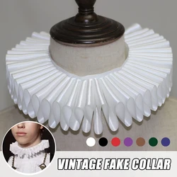 Collar falso con volantes hecho a mano clásico de renacimiento Medieval, Collar falso de corte Retro Nobles, Collar de payaso para actuaciones en escenario de teatro