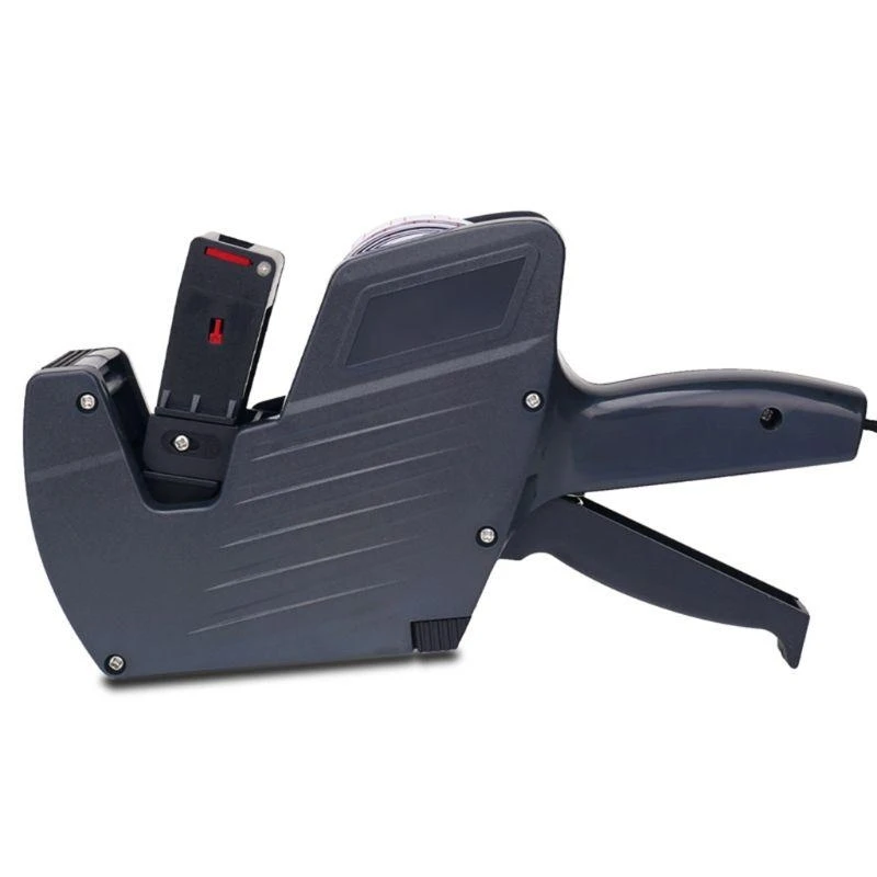 Y1UB 8 Digits Price Tag Labeler Labeller with Red Lines Label Paper for Retail Store Pricing Display Tool + Roller