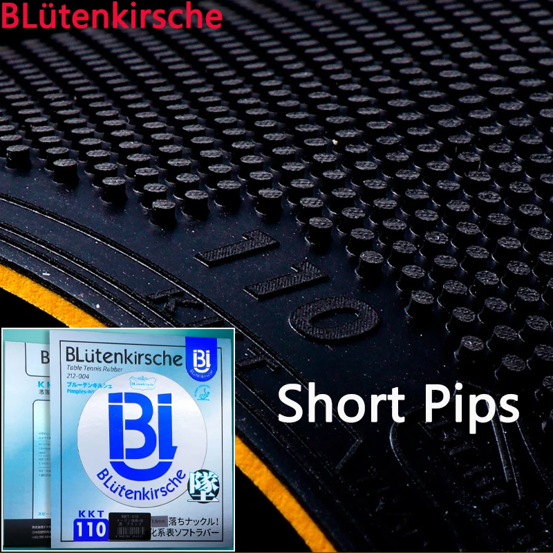 

BLütenkirsche Table Tennis Rubber Sheet Professional Short Pips Produce Fast Low-spin Balls PingPong Rubber Offensive Playstyles