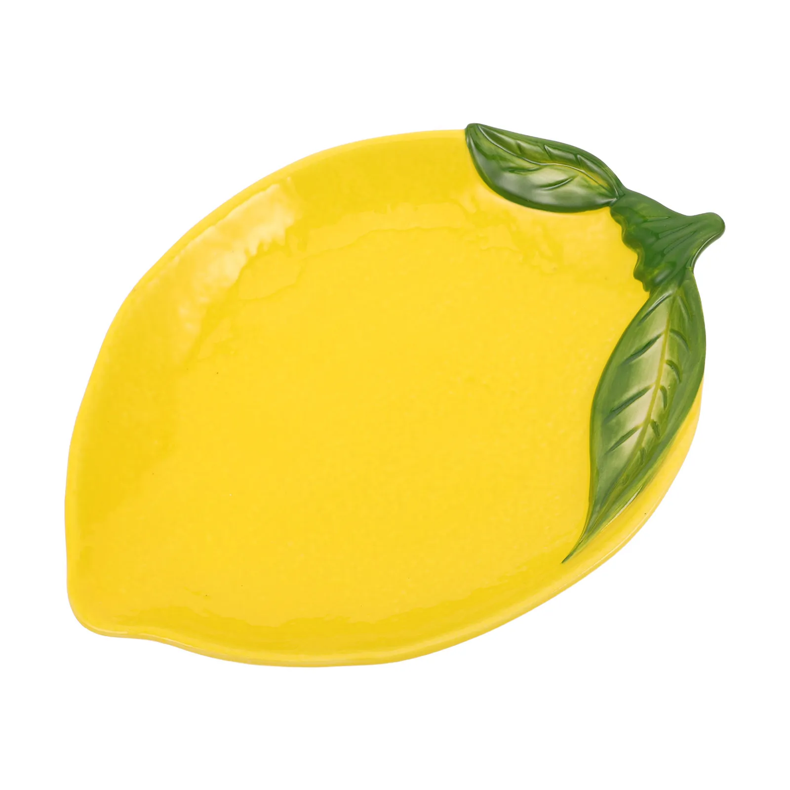 Handpainted Lemon Ceramic Jewelry Dish with Embossed Texture – Summer Aesthetic Tray for Rings, Earrings & Trinkets