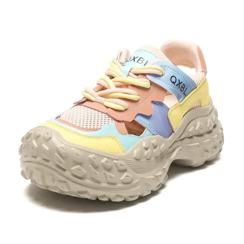 2026 New Women's Sneakers Shoe Thick-soled Height-increasing Casual Shoes Women Plus-size Spring and Autumn Student Shoes Frail