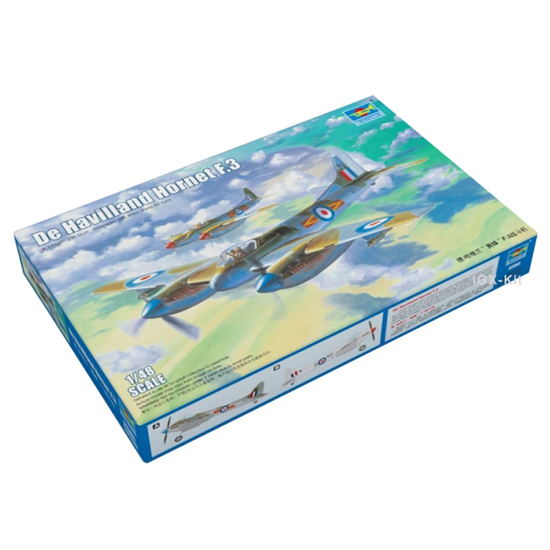 

Trumpeter 02894 1/48 Scale Royal Air Force De Havilland Hornet F3 Fighter Aircraft Gift Toy Plastic Assembly Model Building Kit