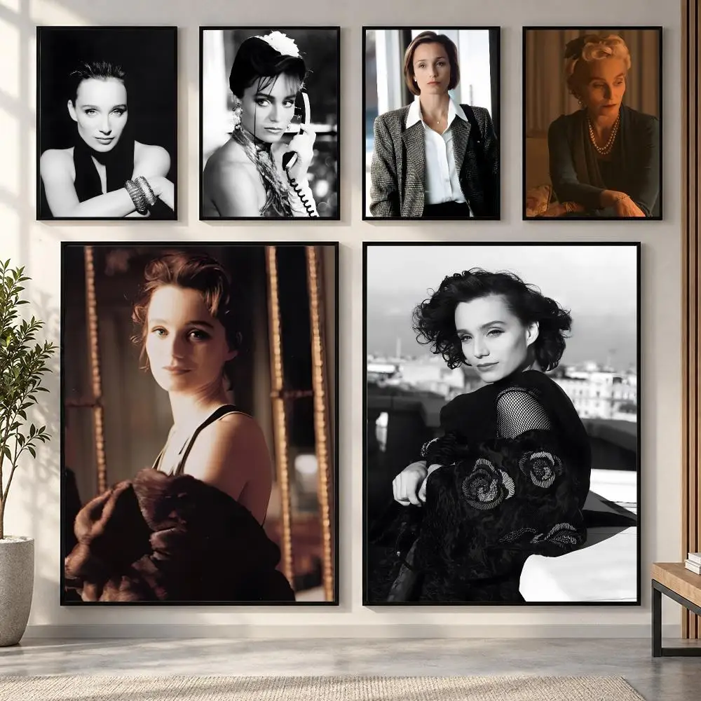 Kristin Scott Thomas Poster HD art sticky wall waterproof home living room bedroom bar aesthetic decoration