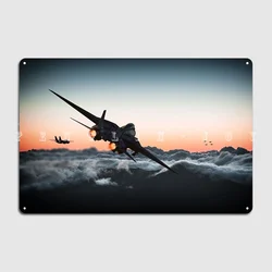 Two Us Navy F14 Tomcats Move To Engage A Flight Metal Plaque Poster Wall Pub Club Bar Designing Wall Decor Tin Sign Poster
