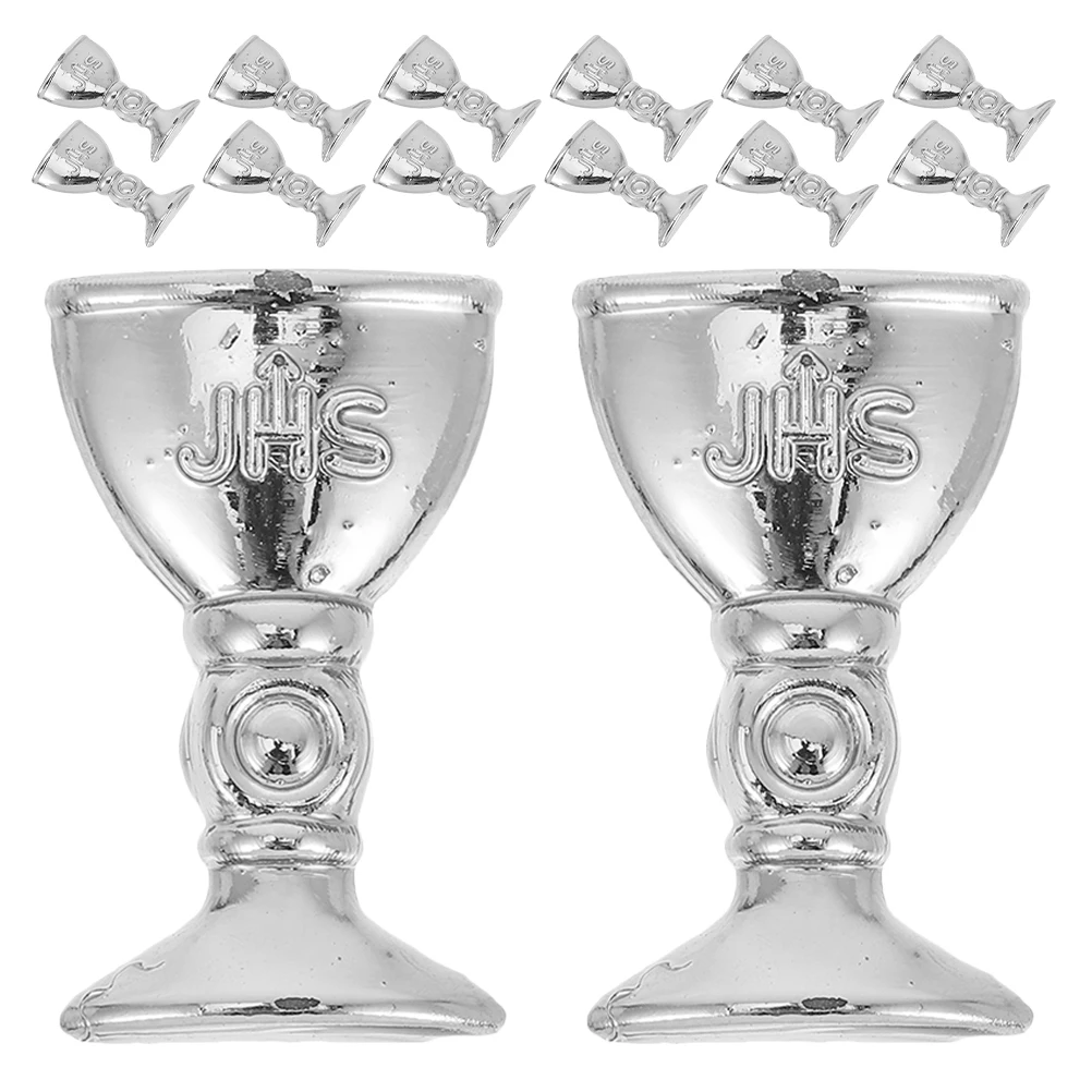 

200Pcs Plastic Goblets Miniature Retro Wine Cups Elegant Wedding Party Supplies Vintage Decorative Offering Cups