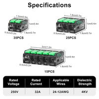 A95I-Electrical Wire Splice Connectors Push-In Lever 75PCS 24-12 AWG Quick 2/3/5 Conductor Combination Kit