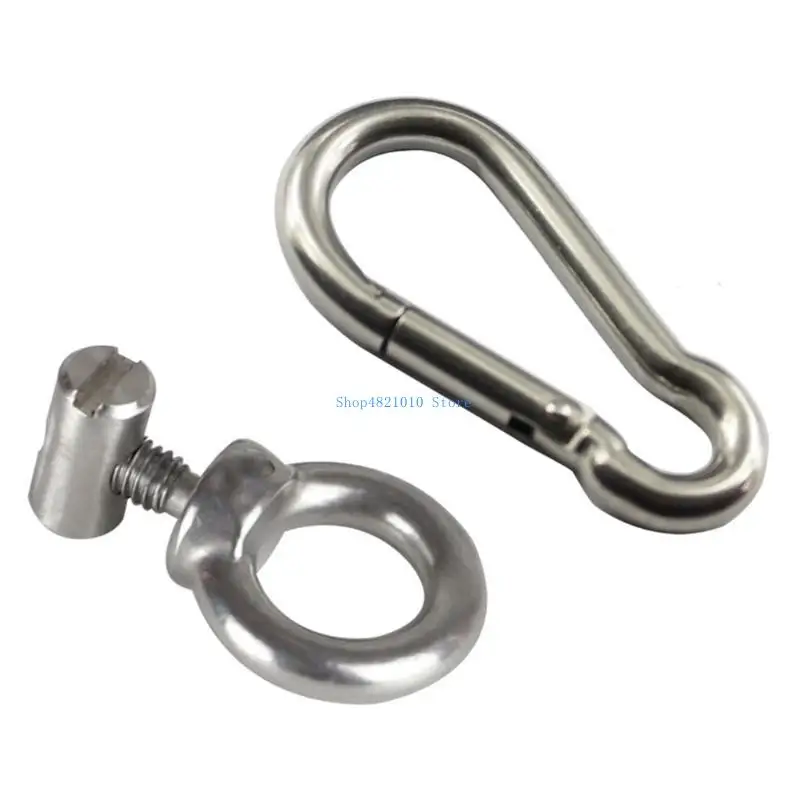 

T3LF 6mm Awning Stoppers Stainless Steel For Boat Campervan Camping Sunshades Awning Stopper Carabiners