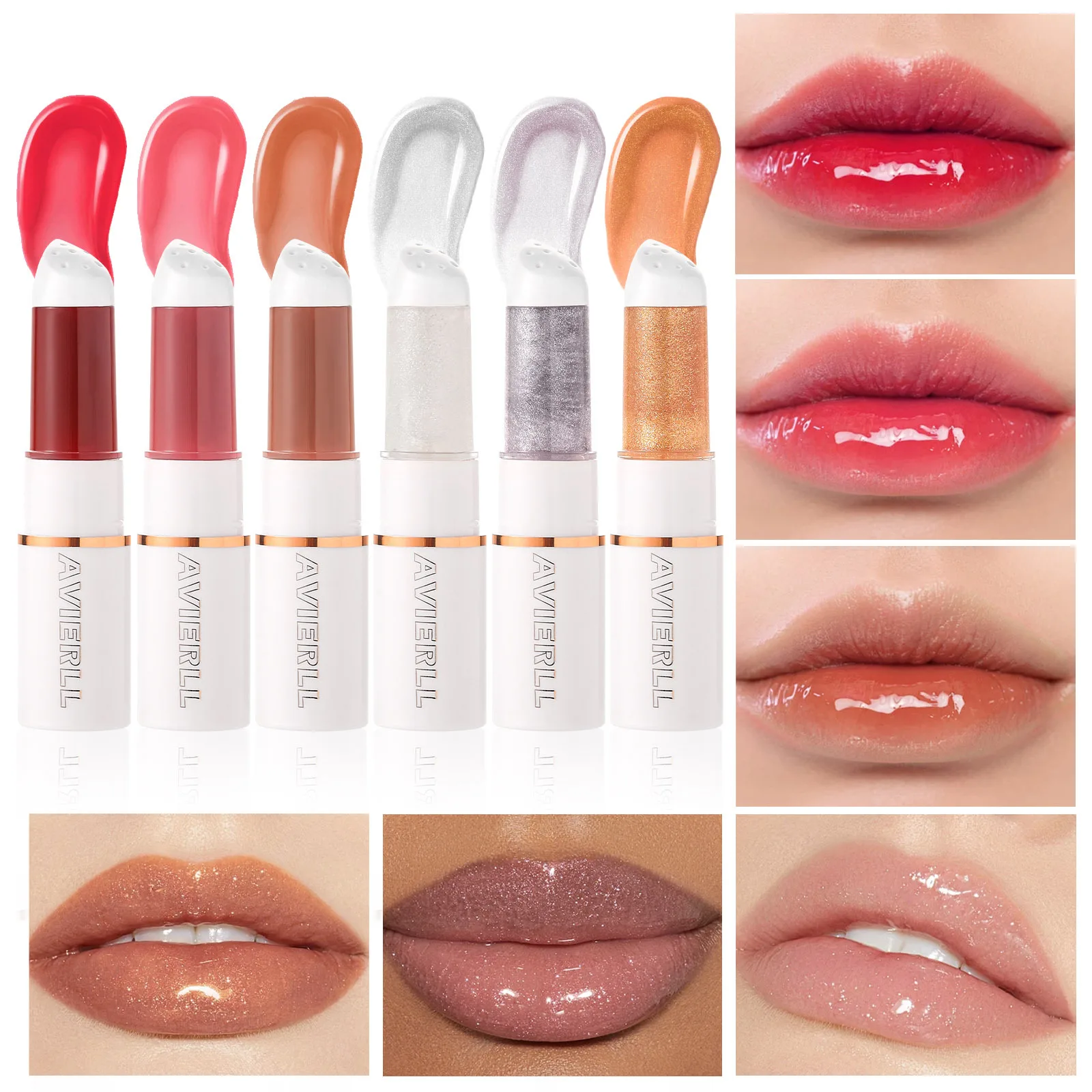 Mirror Water Glitter Lip Gloss Glossy Moisturize Transparent Lip Oil Lipstick Make Up Jelly Pout Lip Gloss Glass Lip Fruit Scent