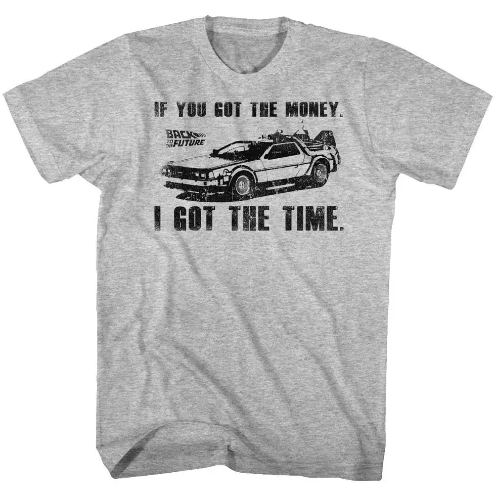 Back To The Future If You Got Money I Time Heather Gray T Shirt