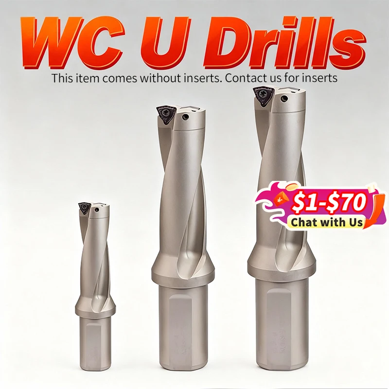 WC Serie C20 C25 C32 C40 Brocas Insertar Brocas de metal 11 mm-49 mm CNC Profundidad de agua Indexable U Maquinaria de taladro Lathesr
