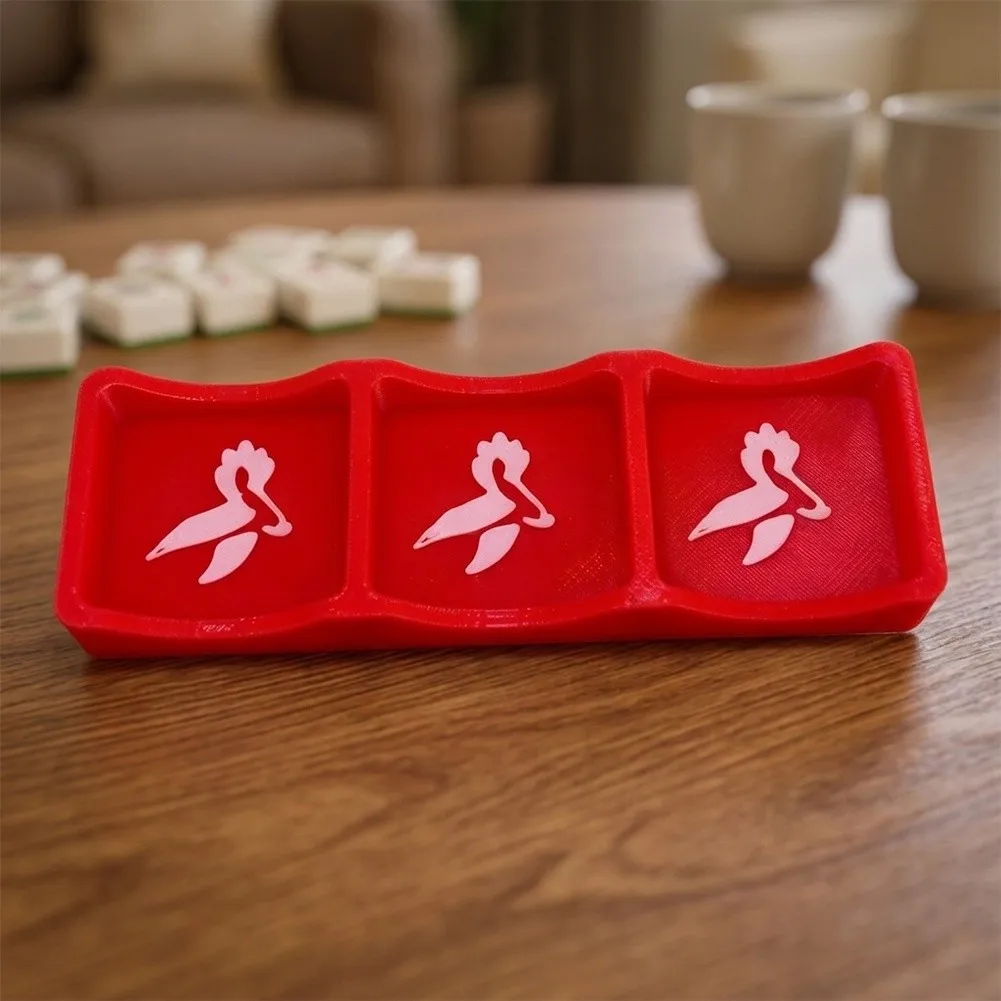 Compact Gaming Tray Three Compartment Tray Compact Game Tray Sturdy Plastic Construction Organized Gameplay Layout