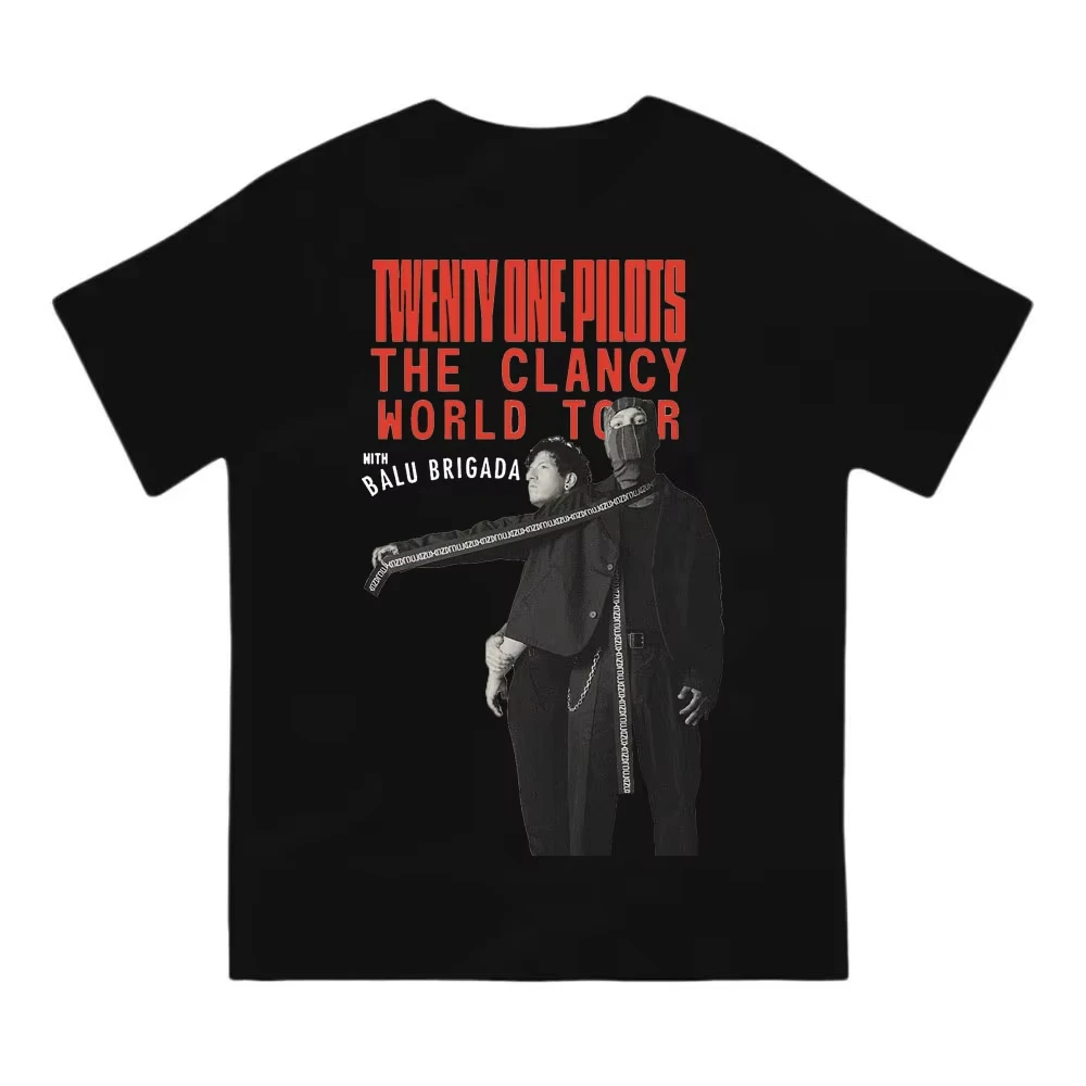 Twenty One Pilots Band World Tour Back T-shirt Women Men Short Sleeve Oversized Rapper Hip Hop Punk Street Harajuku Unisex Tees - view 2