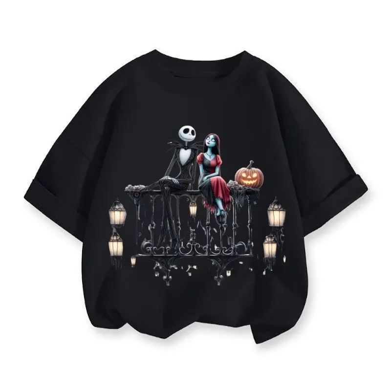 حار بيع الكابوس قبل عيد الميلاد جاك Skellington طباعة الاطفال تي شيرت الصيف الأطفال بلايز الفتيات ملابس طفل الفتيان التي شيرت