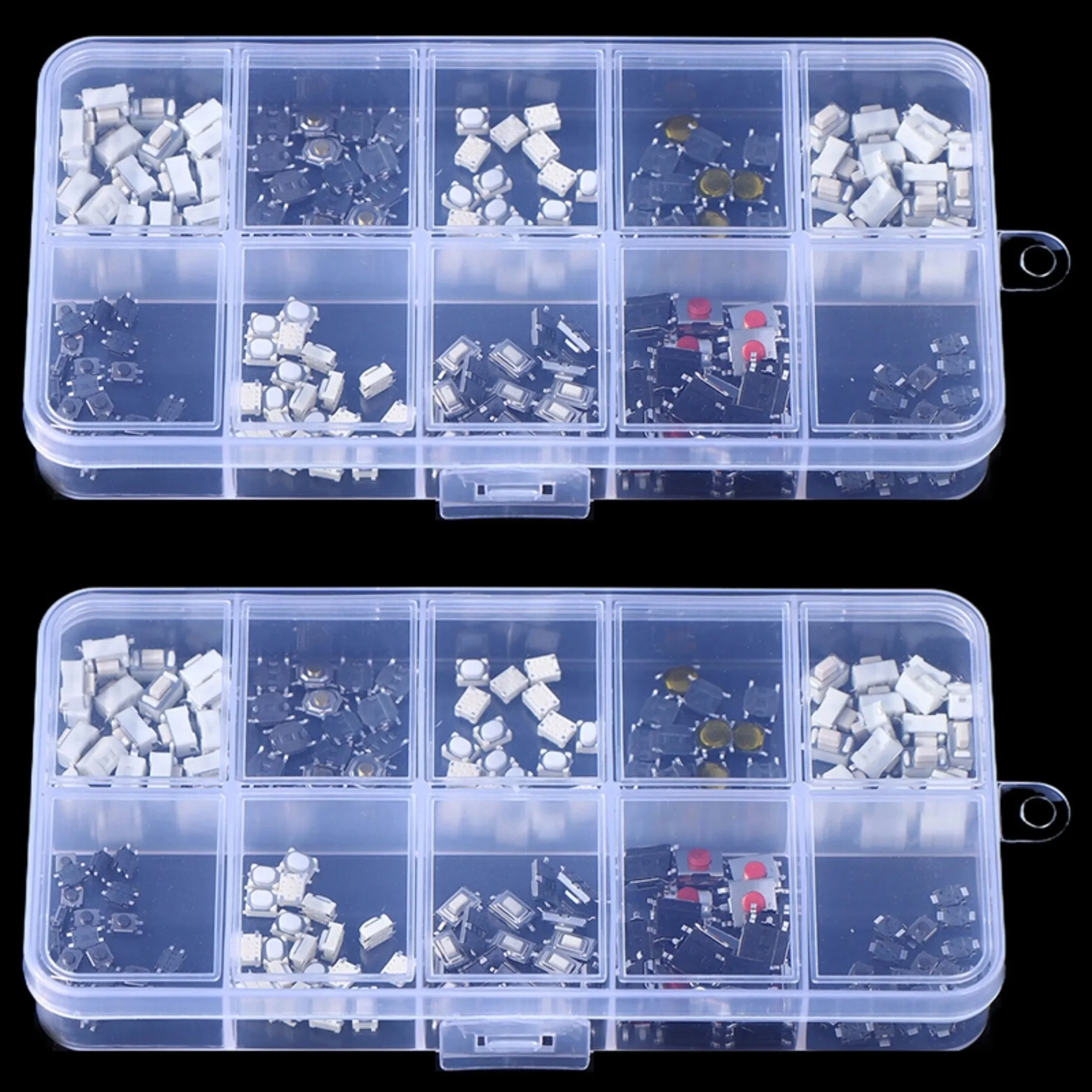 250pcs 10 Types Car Remote Control Tablet Actile Push Button Switch Car Keys Button Touch Microswitch With Box