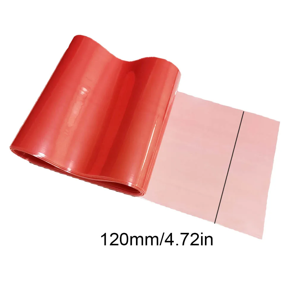 Tripa de plástico transparente roja de 120 mm, 1/5/10 m, apta para uso alimentario, para embutir salchichas, herramientas de cocina para preparar salchichas de desayuno