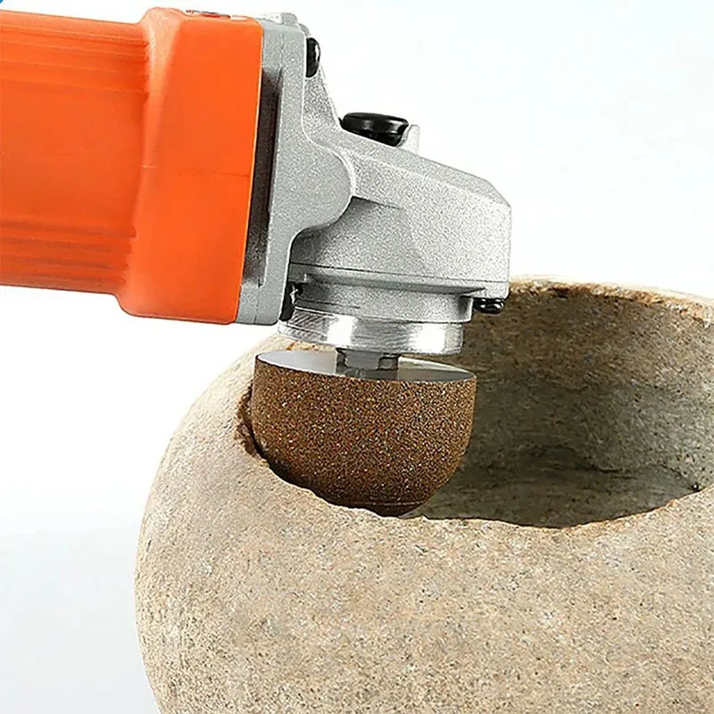 Marble Cobblestone Inner Circle Stones Engraving Internal Hole Diamond Brazed Polishing Wheel Mushroom Grinding Head