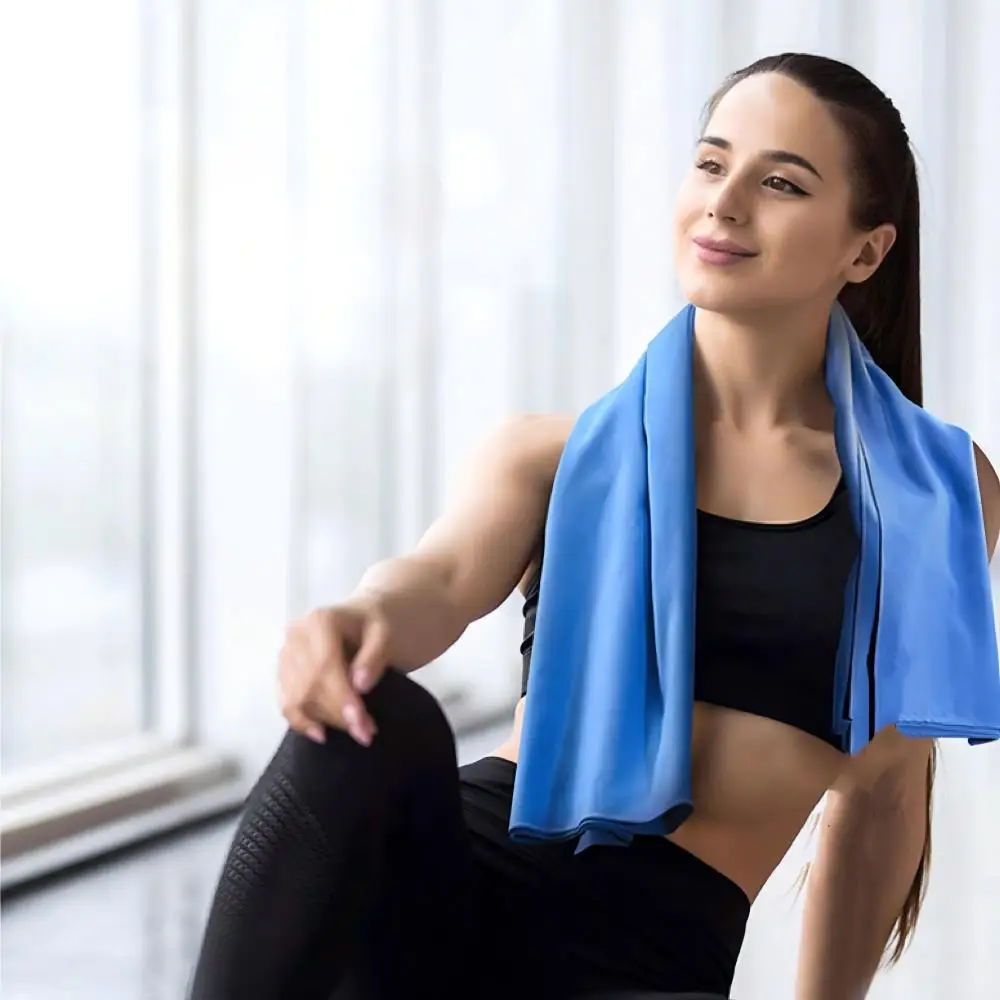 Microfiber Quick Dry Gym Towel Silver ION OdorFree Absorbent Fiber Fast Drying Workout Gear for Body Sweat Working Out Towels