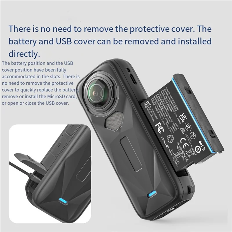 For Insta360 X5 Silicone Protective Case Silicone Cover For Sports Camera Dust And Dirt Resistant Collision Protection A-B12B