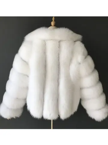 10 best sales महिलाओं के लिए सफेद फर कोट - №10