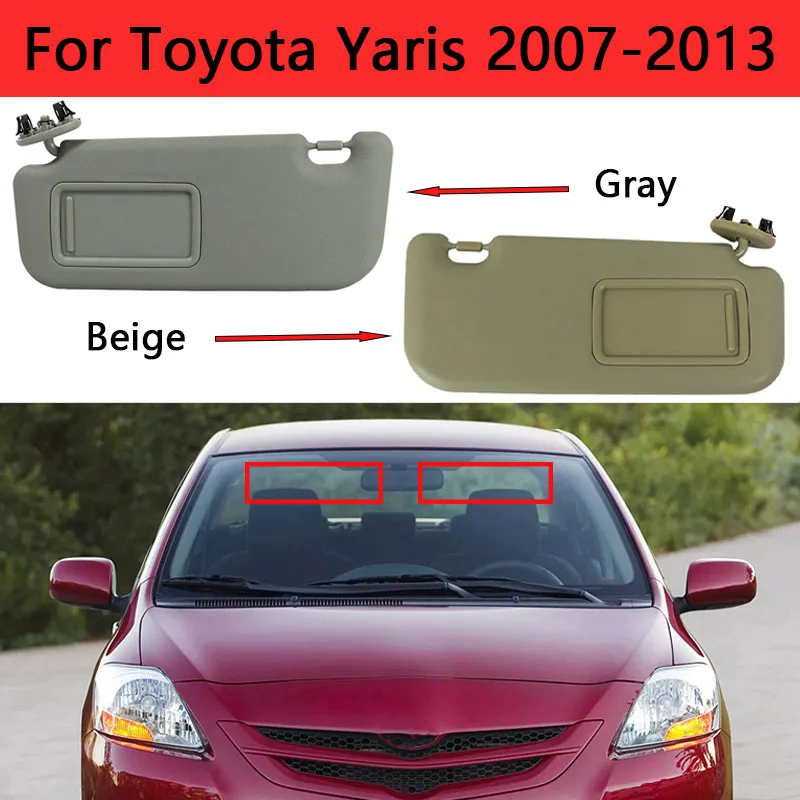 자동차 선바이저 햇빛 차단 선쉴드 바이저 자동차 교체 부품 토요타 야리스 2007-2013 74320-52810