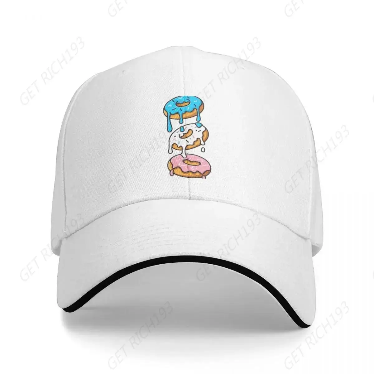 

Subtle Transgender Pride Flag Donuts Baseball Cap Derby Hat Rave Brand Man Cap Men Luxury Brand Women