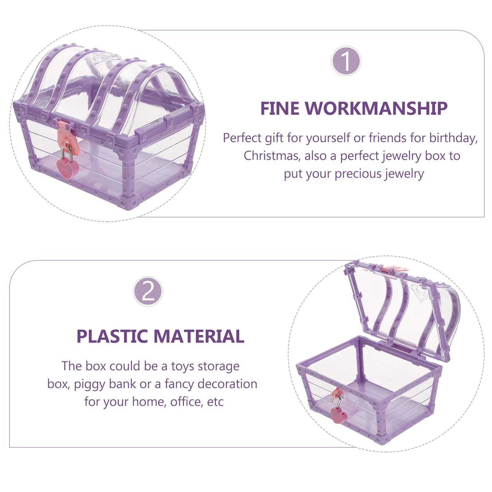 

Vintage Plastic Treasure Chest Decorative Box for Kids Jewelry Storage Halloween Party Favor Treasure Chest Pirate Party Favors