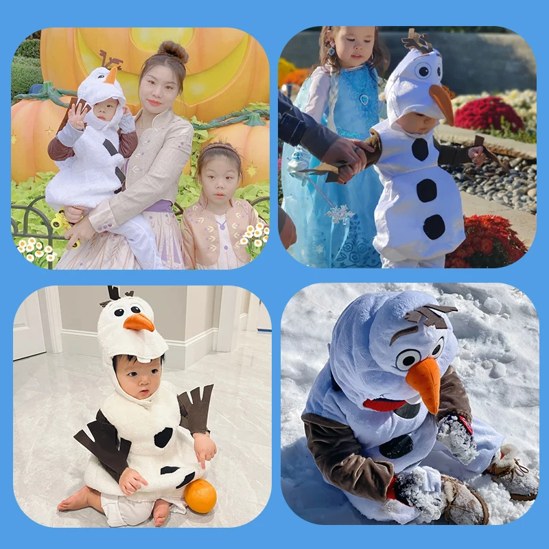 Halloween Schnee Monster Kostüm Cosplay Erwachsene Kinder Leistung Kleidung Damen Schneemann Outfit Tanz Bühne Bekleidung