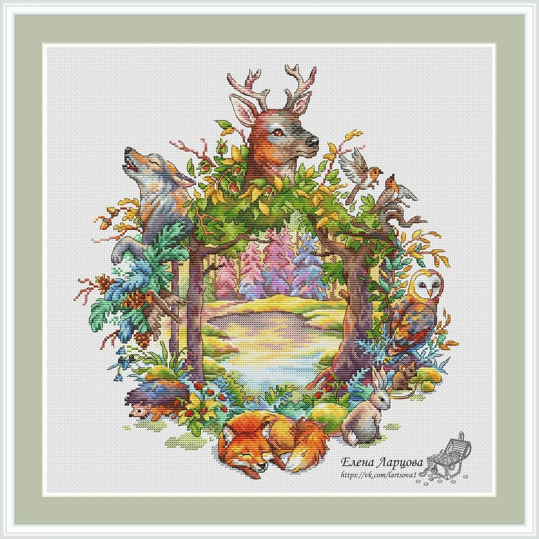 Quality Beautiful Counted Cross Stitch Kits Embroidered Home Decoration Forest Gate 41-44