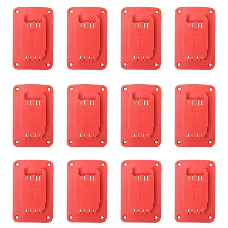 12パックツールホルダー-m18および20v用、壁掛けドリルホルダー、48本のネジ付き、耐久性あり