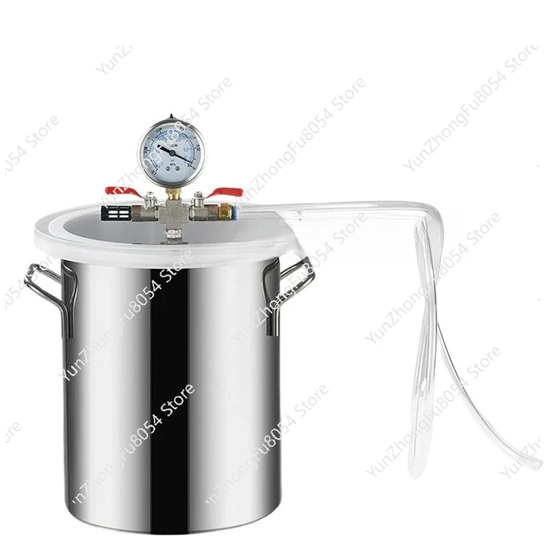 

Stainless Steel Vacuum Chamber 2/3/6/13 Gallon Vacuum Defoaming Barrel 6L/12L/21L/50L Vacuum Degassing Chamber
