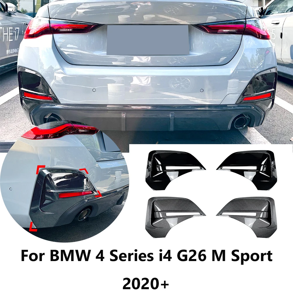 

Для BMW 4 серии i4 G26 M Sport 2020-2024 Автомобильный задний бампер, вентиляционное отверстие, противотуманная фара, боковая впускная рамка, защита разветвителя