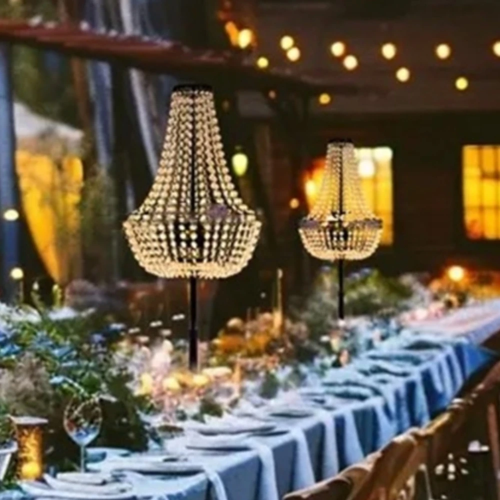 4pcs8pcs Hot sale wedding decoration lights crystal centerpieces for weddings table Led table toplight