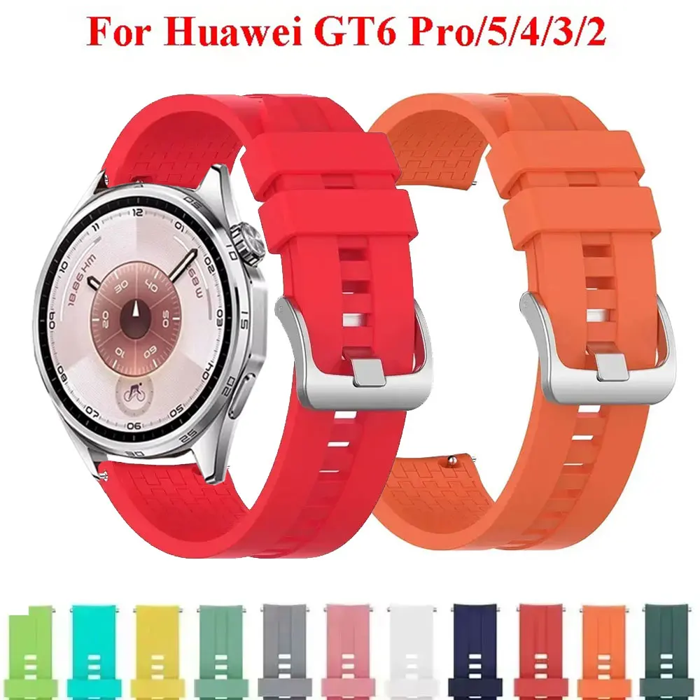22mm Silikonarmband für Huawei GT 6 Pro GT5 GT4 GT3 GT2 46mm Sportarmband Herren Damen Armband für Huawei Watch 5/4/3 Pro Uhrenarmband