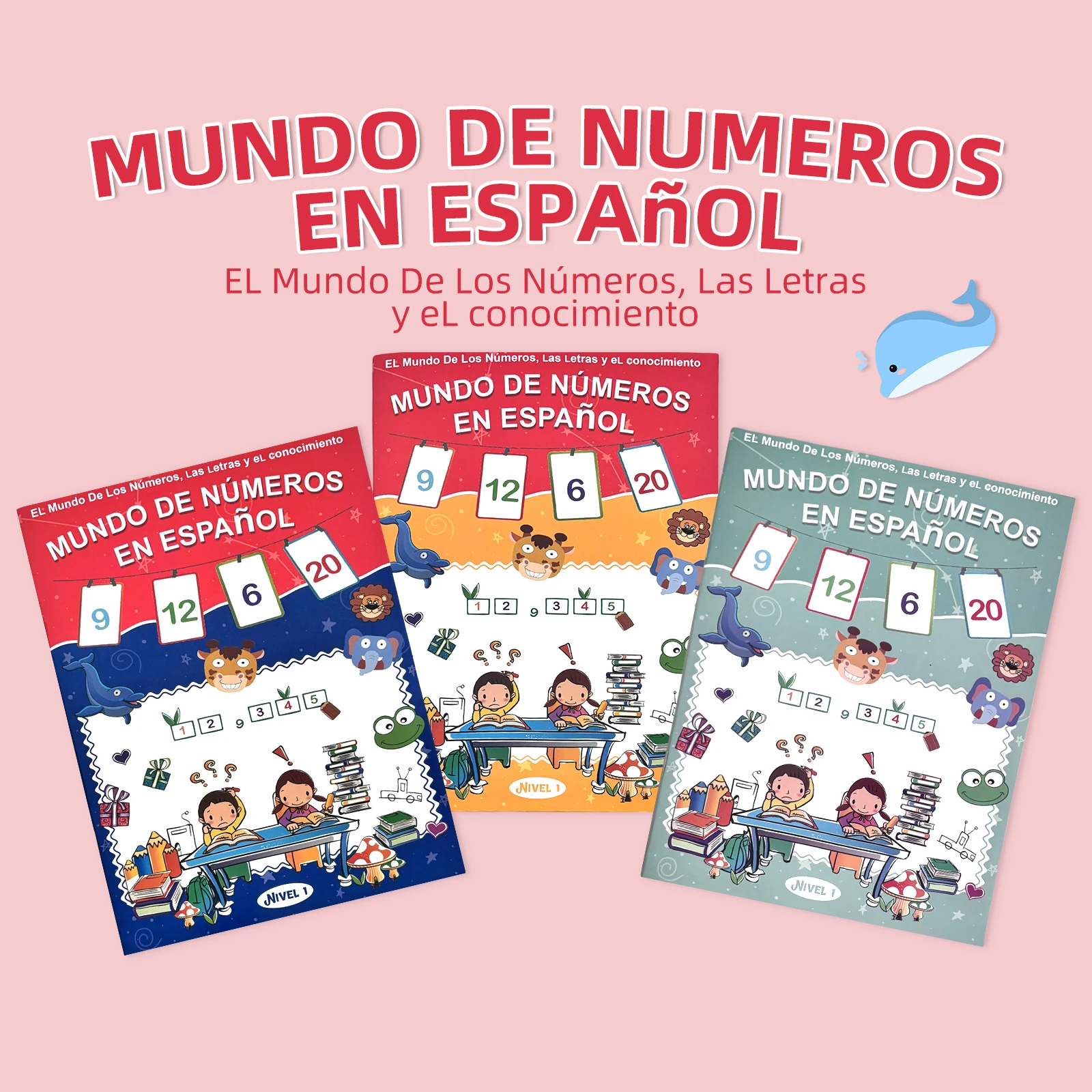 Spanish Children's Math Workbook 4-8 Years Number copying Addition Intelligence Training Learning Supplies