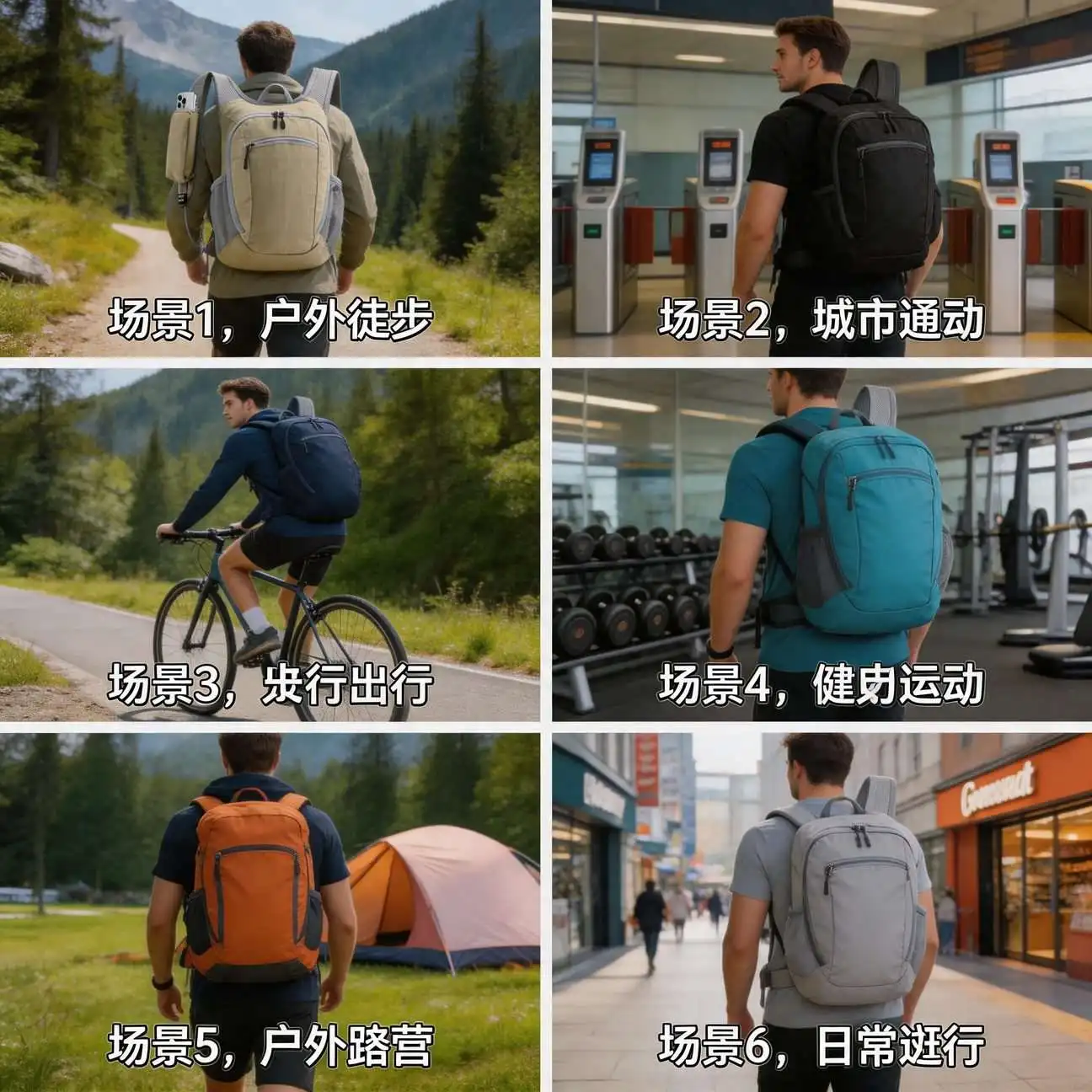 New Small Capacity One Day Lightweight Hiking Travel Backpack Foldable Storage With Storage Bag Classic Style