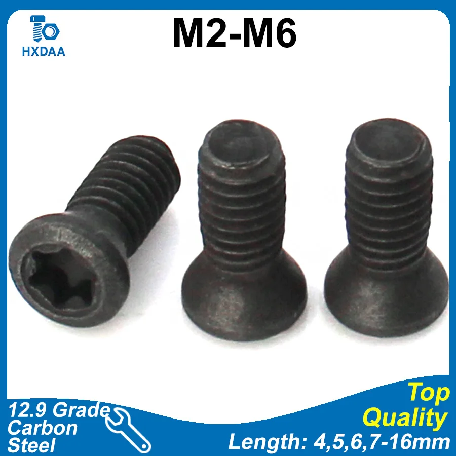 10/25pcs M2 M2.2 M2.5 M3 M3.5 M4 M4.5 M5 M6 12.9 Grade Alloy Steel Torx Machine Screws High Tensile External Drive