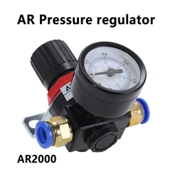 AR2000 G1/4'' Thread 6mm 8mm 10mm 12mm Air Control Compressor Pressure Relief Regulator Valve with Fitting